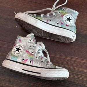 ✨ Kids’ Converse All Star Glitter High Tops – Size 11 ✨